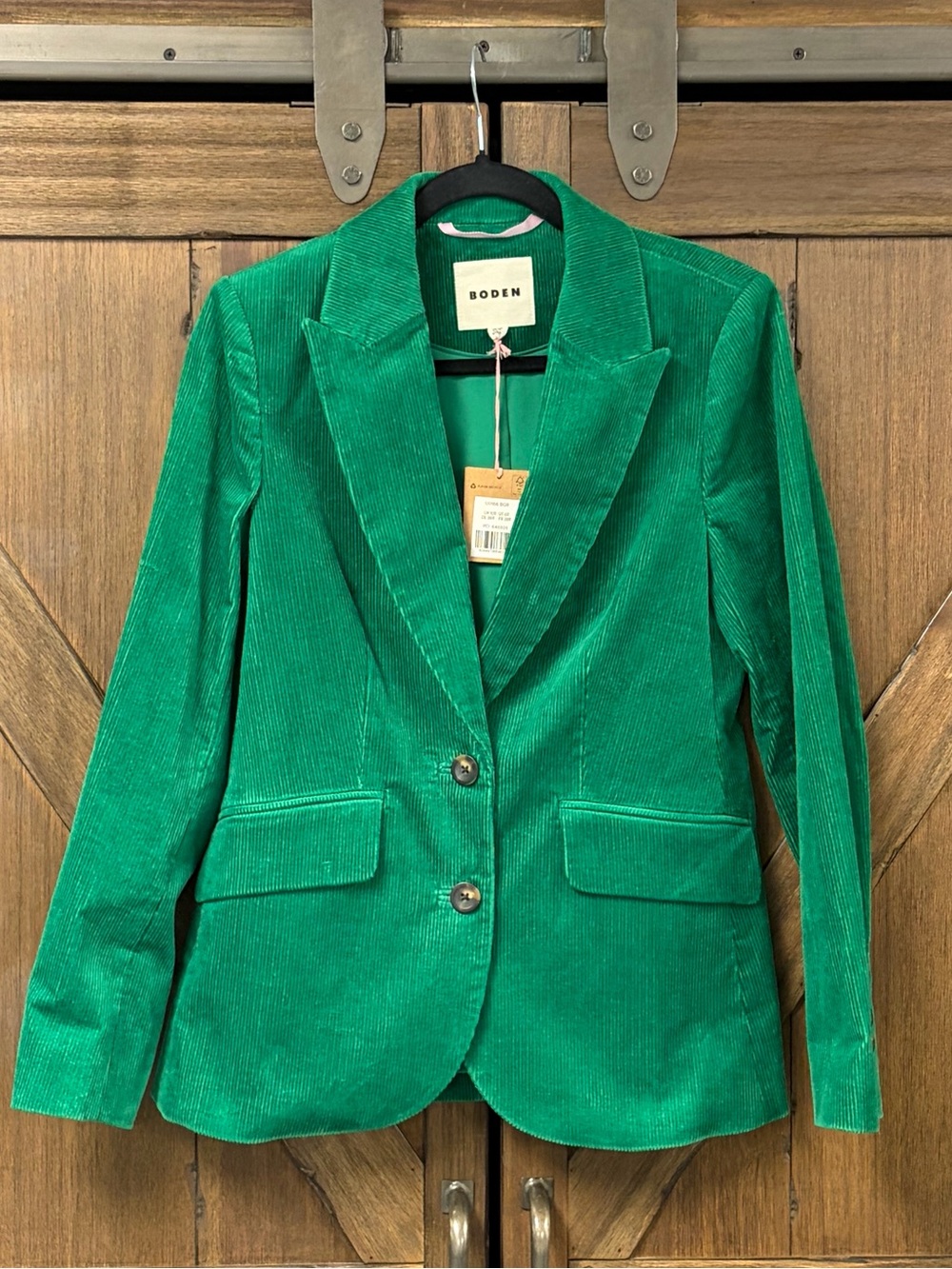 BODEN The Marylebone Corduroy Tailored Business Casual Blazer Green Size 6 NWT - Picture 3 of 10